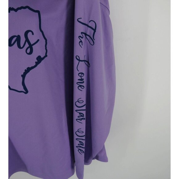 Texas Graphic Women's Purple Long Sleeve Shirt "The Lone Star State" NWT - Picture 3 of 4